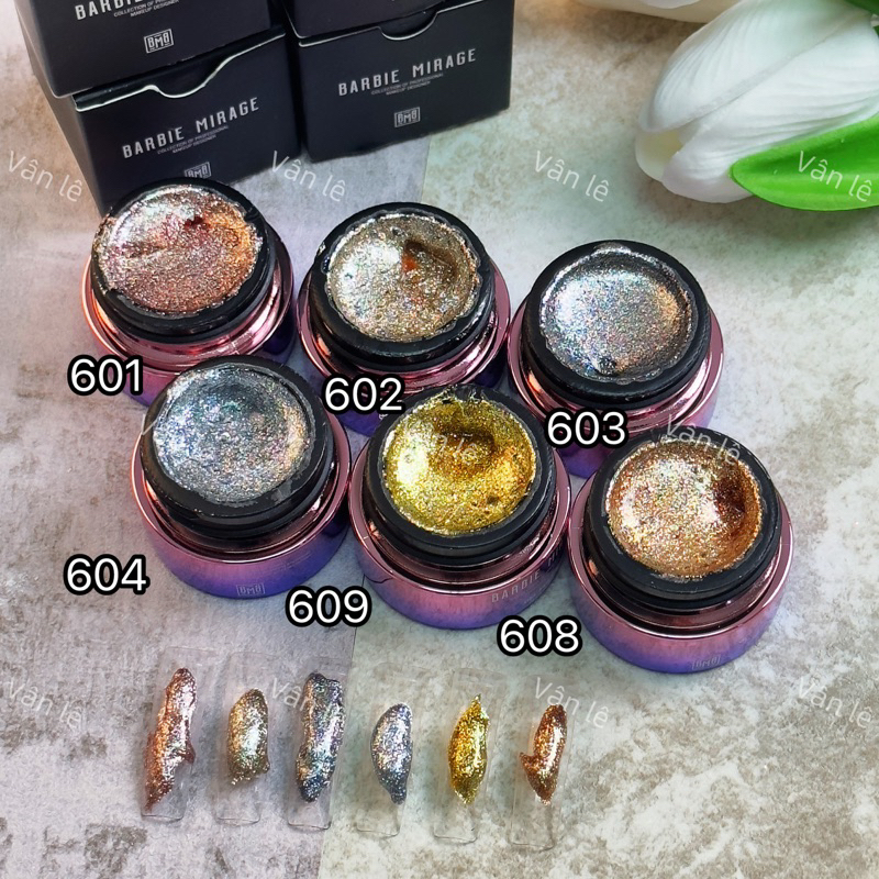Gel vẽ nhũ siêu sáng cao cấp Barbie trang trí móng