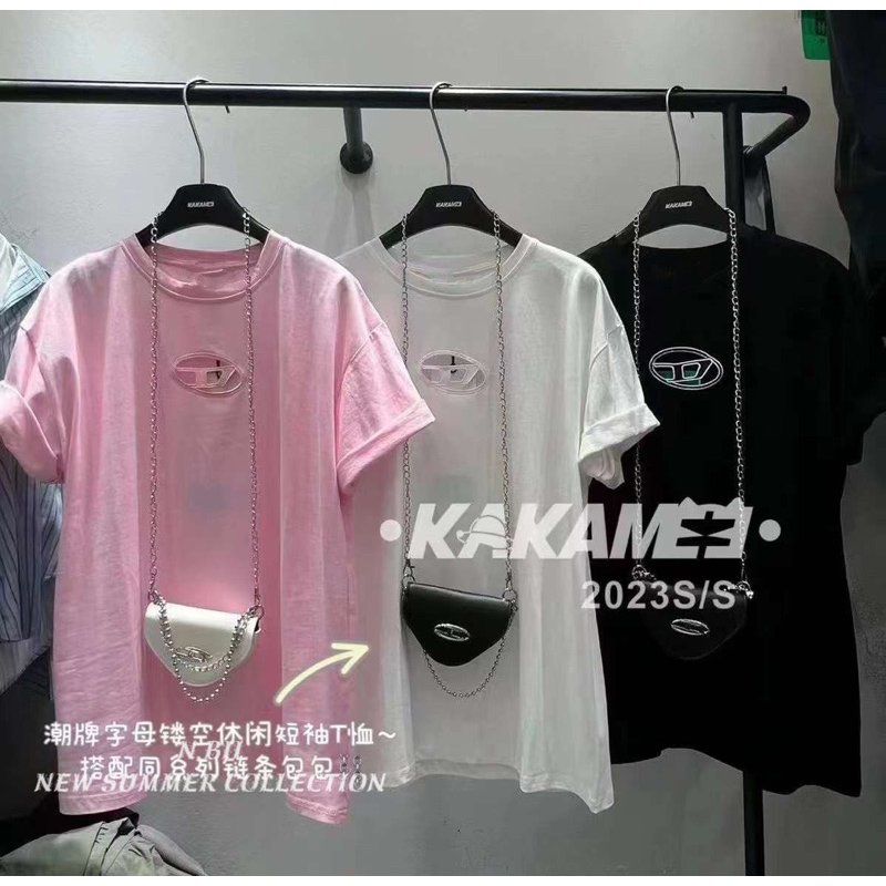 Áo phông chữ D hot trend hàng QC + kèm tặng túi L1 - hàng có sẵn