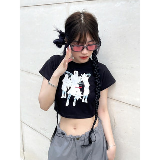 Áo croptop ôm in Angel