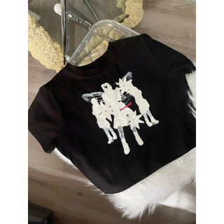 Áo croptop ôm in Angel