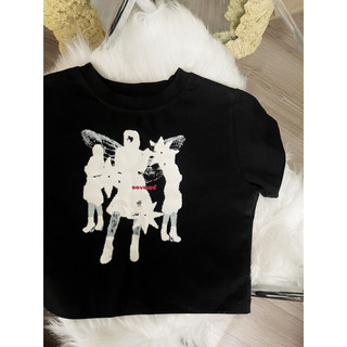 Áo croptop ôm in Angel