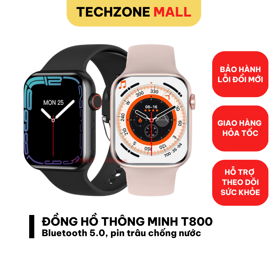 Đồng Hồ Thông Minh T800/T700 Promax Bản 5.0 Kết Nối Bluetooth Chống Nước, Nghe Gọi, Nhận Thông Báo- TECHZONE MALL