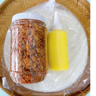 Combo Bánh Tráng muối tép hành phi bơ cuộn tóp mỡ sốt tắc