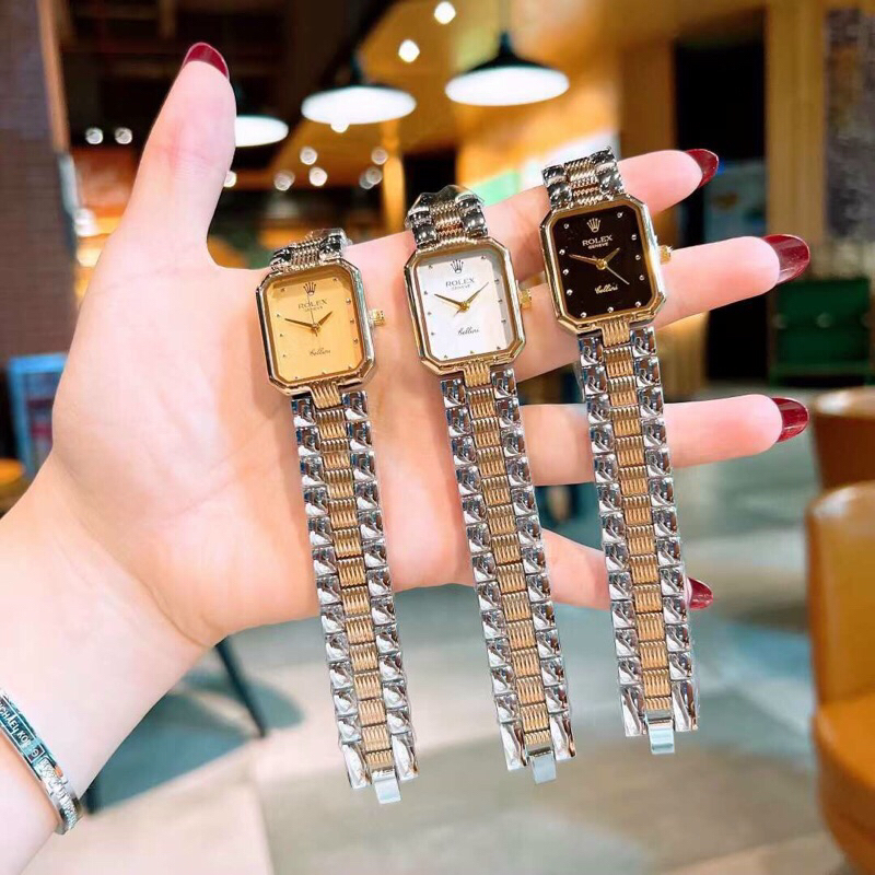 💐💐Đồng hồ nữ mặt vuông mẫu mới ,thương hiệu RO.LEX size :24mm, chống nước