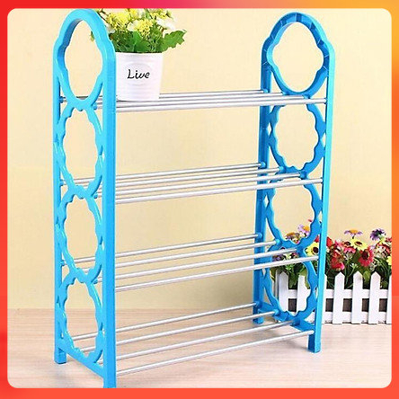 Kệ Giày Dép  Nhựa 4 Tầng, Chắc Chắn Bền, Đẹp Rất Tiện Lợi,Kệ Giày Dép Nhìều Màu Giao Ngẫu Nhiên Kệ Giày Dép