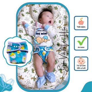 [1 QUẦN+2 LÓT] Bộ tã vải, bỉm vải Babu Nature Chống Hăm, Chống Tràn. chống thấm Cho Bé sơ sinh, bé trai, bé gái