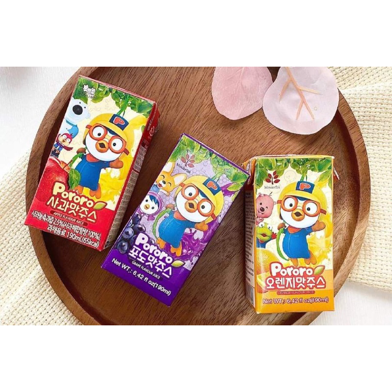 Nước ép trái cây Pororo đủ vị