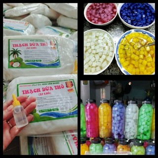 Thạch dừa thô gói 1kg tặng kèm hương dừa