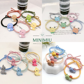 Set 5 sợi 🎗 Chun buộc tóc hình khủng long béo ú/ kỳ lân/chú ếch con, Thun cột tóc chú ong dễ thương