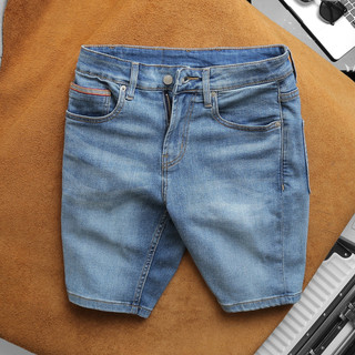 Quần short jeans BBR, Quần short jean nam chất vải mềm mịn hàng xuất xịn chuẩn form màu xanh - Basichouse