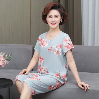 Bộ mặc nhà trung niên vài lanh mát lịm, dáng áo ngắn tay quần lửng sang trong lịch sự cho bà cho mẹ