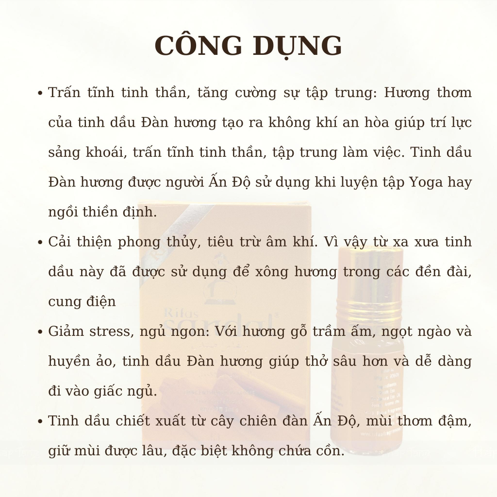 Tinh Dầu Chiên Đàn Ấn Độ Rifas 3ML