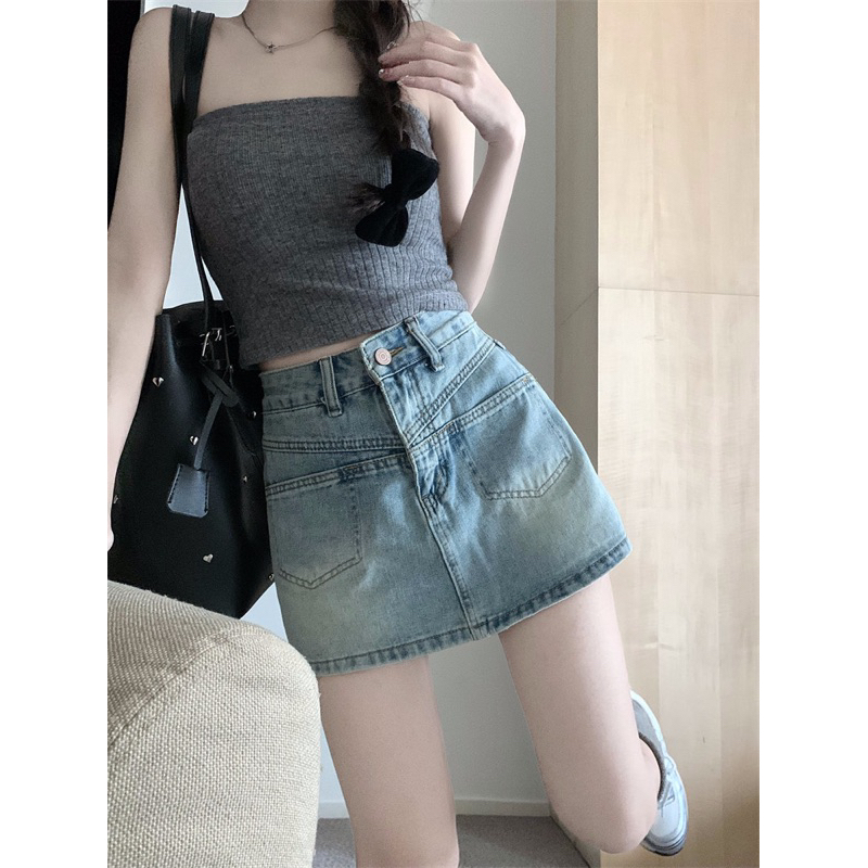 [OD-086] Quần short giả váy xanh nhạt
