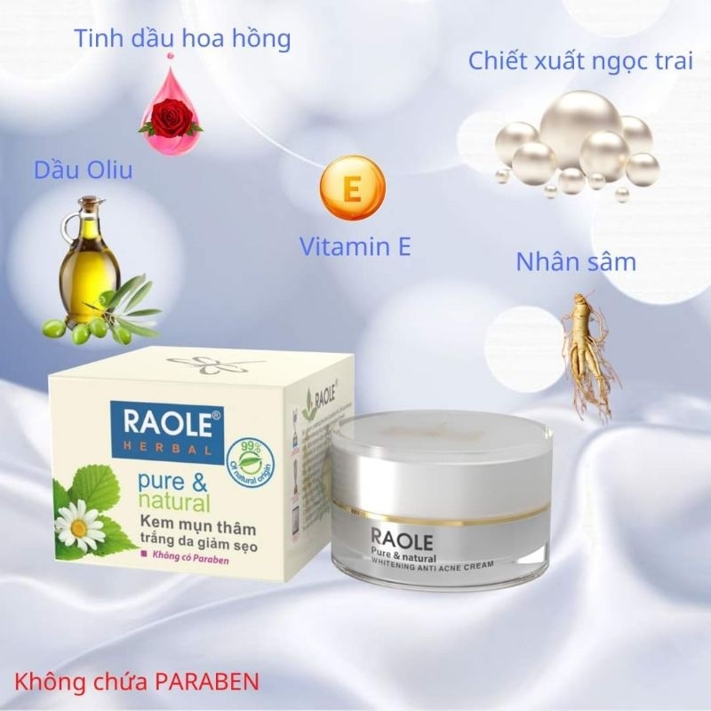 RAOLE KEM MỤN TRẮNG DA 12g