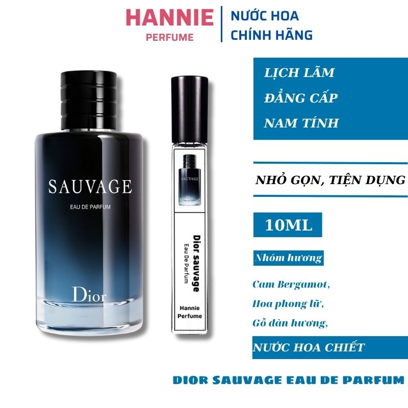 Nước hoa nam Dior Sauvage chiết 10ml chính hãng thơm lâu, dầu thơm nam lưu hương lâu quyến rũ lịch lãm đẳng cấp