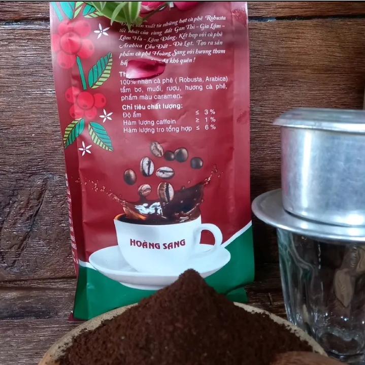Cà phê cao cấp Lâm Đồng gói 500g ( Gu cà phê đen)