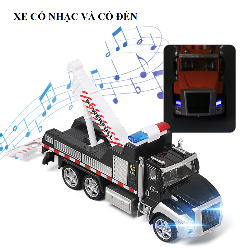 Xe đồ chơi cảnh sát, cứu hỏa có nhạc và đèn cho bé
