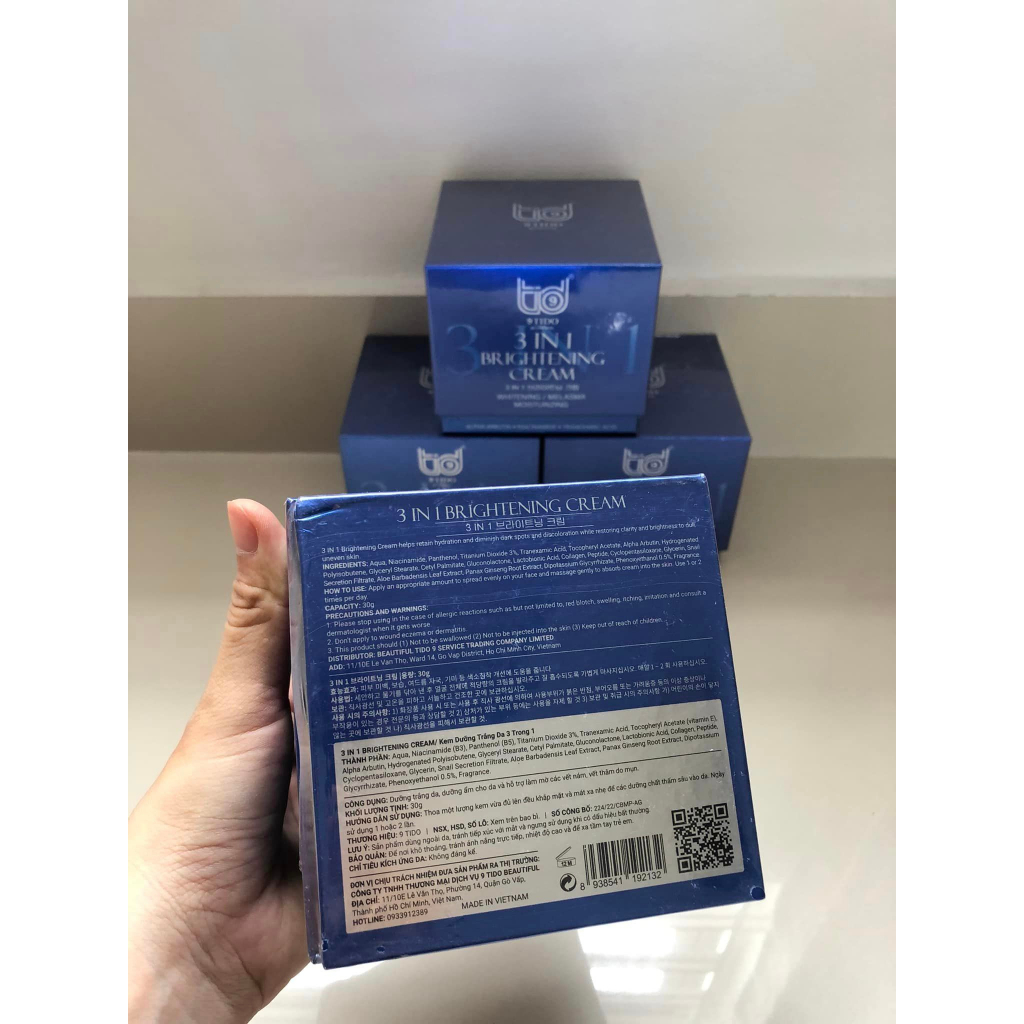 - Kem Dưỡng Trắng Da Chuyên Sâu 3 IN1 BRIGHTENING CREAM