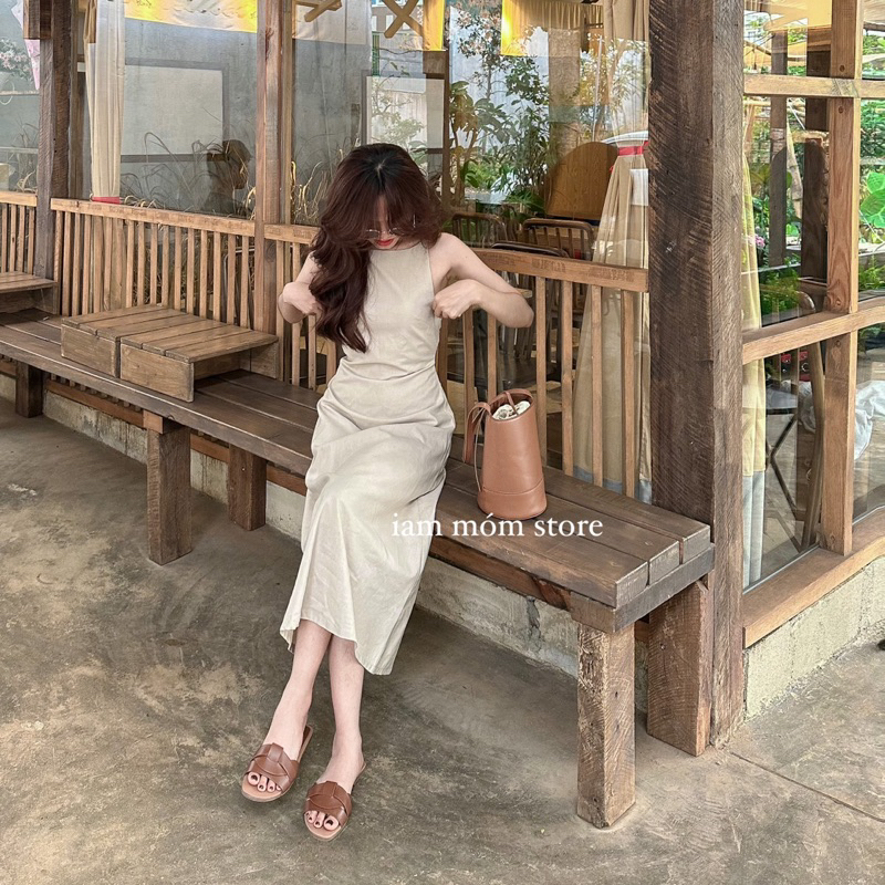 Luia Dress _ Váy dây linen tôn eo dàng dài