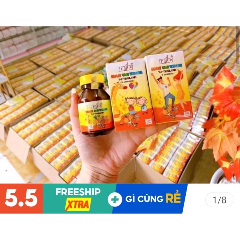 Viên uống vitamin thái lan tăng cân 100viên chính hãng