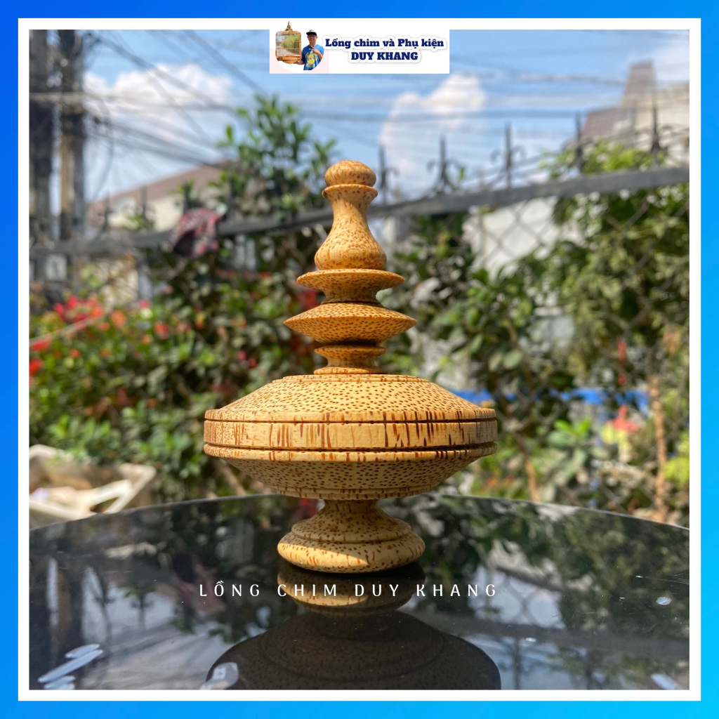 Nậm chào mào tre già hàng đẹp y hình (mẫu N01) - phụ kiện lồng chim DUY KHANG