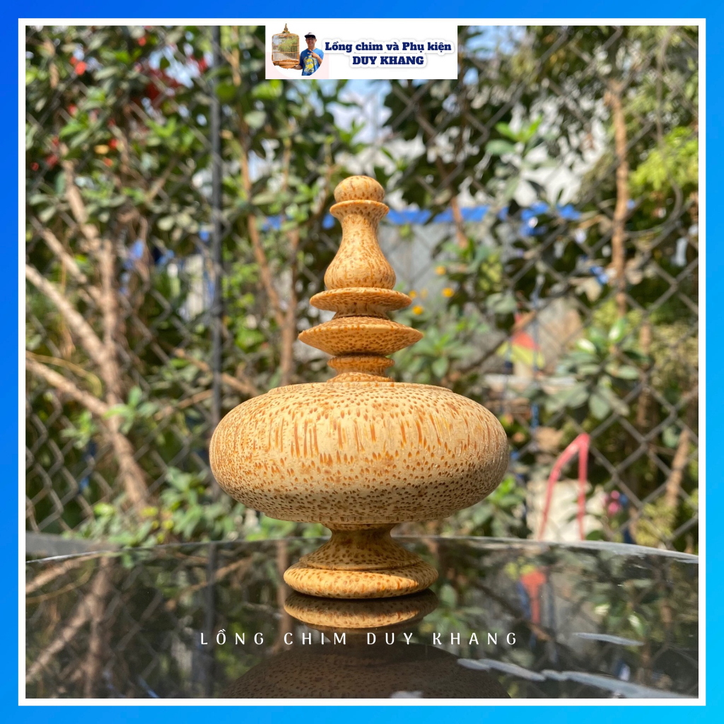 Nậm chào mào tre già hàng đẹp y hình (mẫu tròn trơn) - phụ kiện lồng chim DUY KHANG