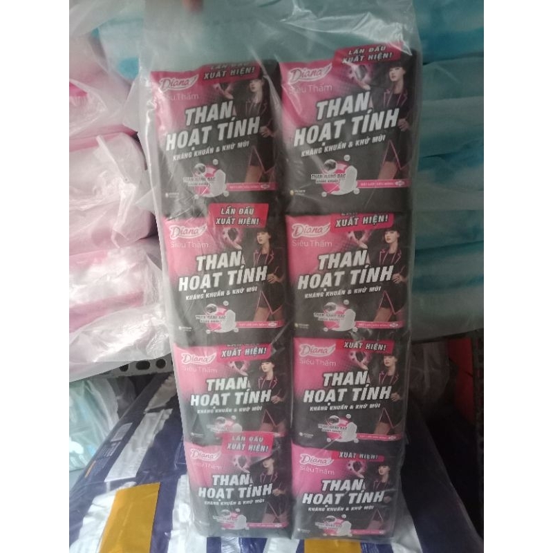 1 Gói Diana Siêu thấm/Sensi than hoạt tính 8miếng/gói