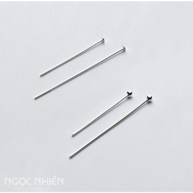 Đinh bạc (đinh đầu dẹp - đinh đầu tròn) C209 - Bạc 925