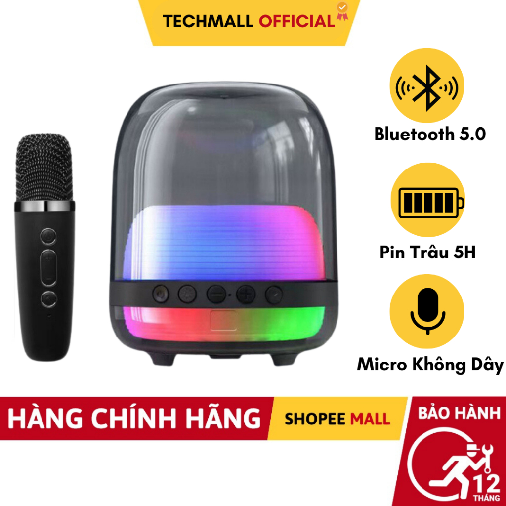 Loa Bluetooth N29 Kèm Micro, Bass Mạnh, Âm Thanh Rõ, Full Box, Loa Hát Kèm Mic Bluetooth 5.0- TECHMALL.Official
