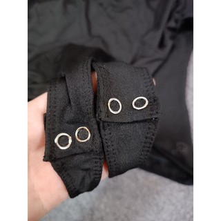 Bodysuit Authentic Đen Trơn Chất Thun Đanh Mịn