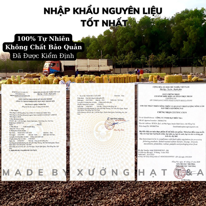 Hạt Bí Xanh Ấn Độ 500Gr cao cấp loại 1 hạt bí sấy giòn vị tự nhiên chế độ ăn thô - CHỢ HẠT T&A