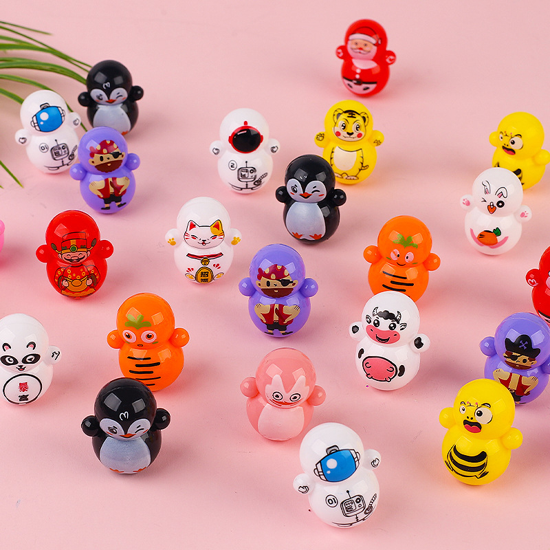 Lật Đật mini Hình Squid Game Và Doaremon Dễ Thương, Noel Siêu Đáng Yêu Đồ Chơi Cho Bé