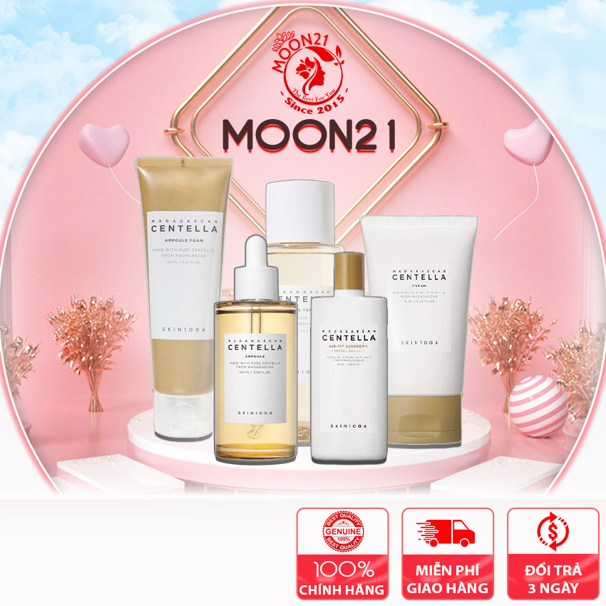 Bộ Sản Phẩm Dưỡng Ẩm Ngừa Mụn Phục Hồi Da Rau Má Cho Da Nhạy Cảm Skin1004 Centella Madagascar