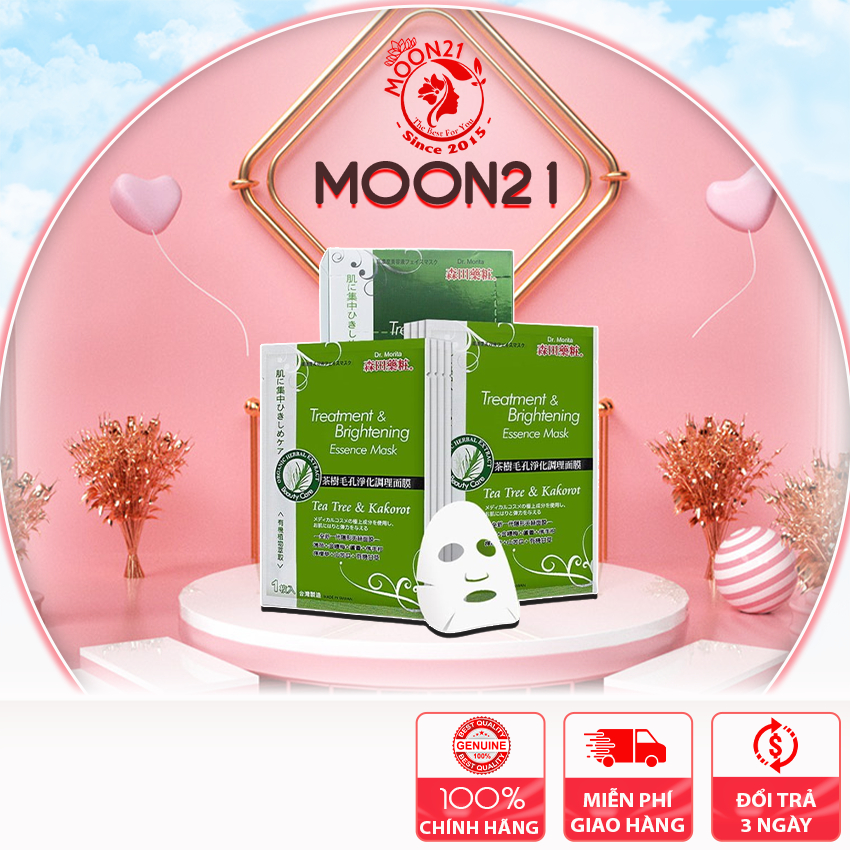 Mặt nạ giấy Dr.Morita dưỡng ẩm ngừa mụn phục hồi da mụn Dr.Morita Tea Tree & Licorice Pore Refining Facial