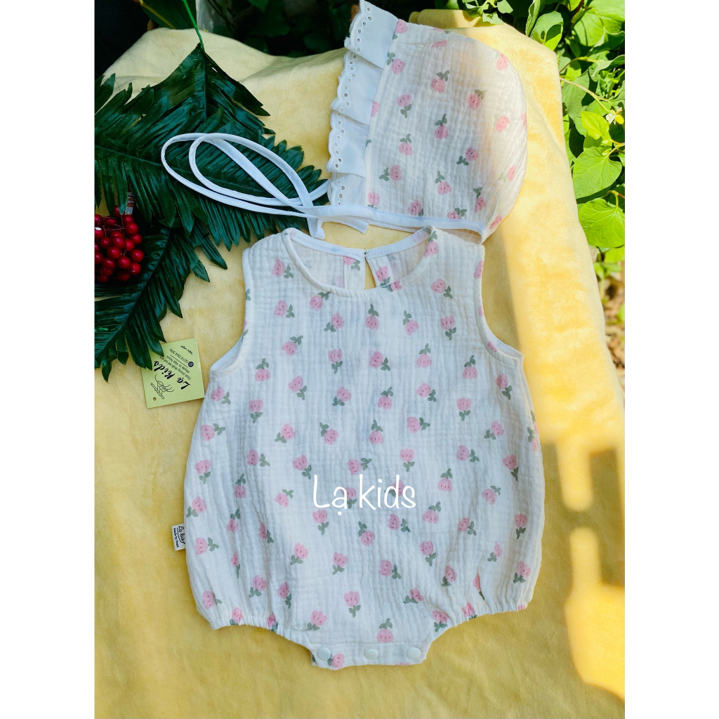 Body mùa hè xô muslin  , siêu mát cho bé