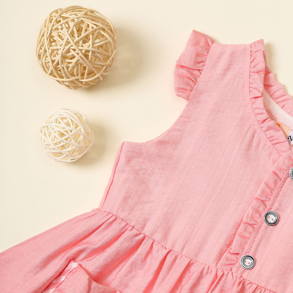 Váy hè cho bé gái 8kg đến 40kg YOYOKIDS, kiểu dáng babydoll thiết kế cánh tiên may 2 lớp thấm hút mồ hôi cho bé