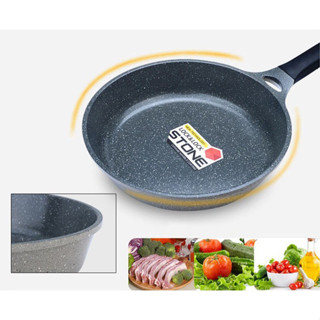 Chảo Chống Dính Vân Đá, Đáy Từ Lock & Lock Stone 24cm LCA6243D - Hàng chính hãng