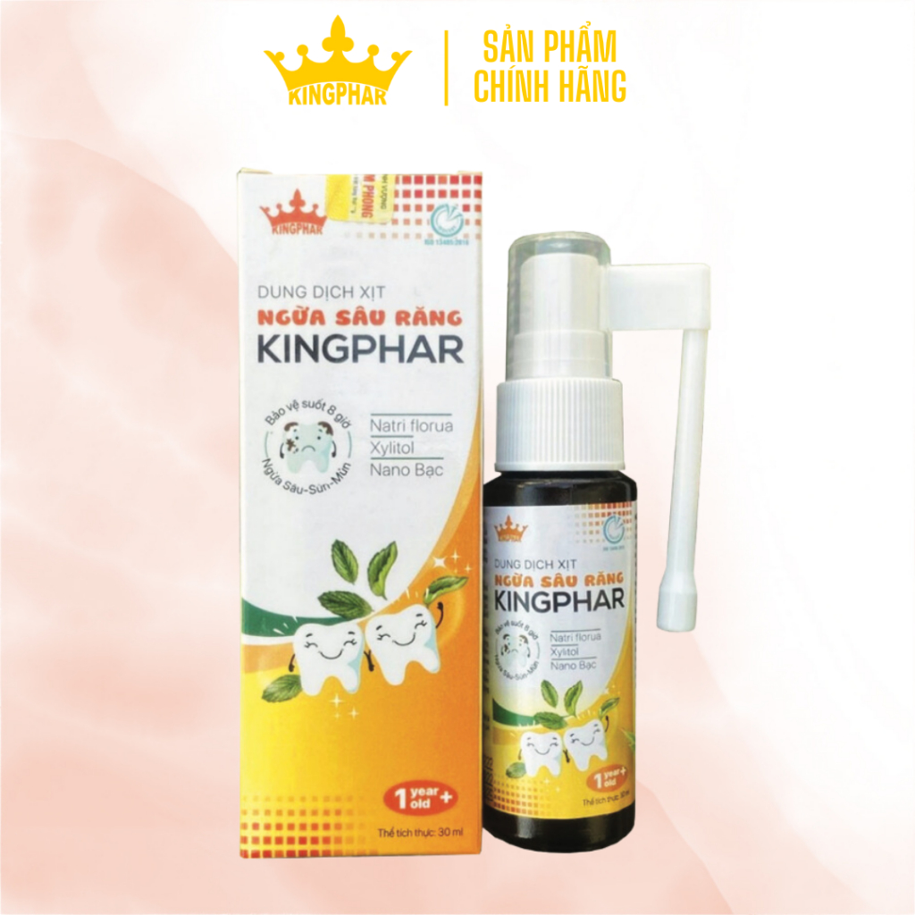 Xịt Chống Sâu Răng KINGPHAR Cho Bé Từ 1 Tuổi, An Toàn Nuốt Được