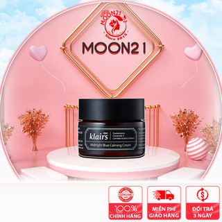Kem Dưỡng Klairs Midnight, Kem Dưỡng Ẩm Klairs Blue Calming Cream 30g MOON21 phục hồi tổn thương, kem dưỡng ẩm, dưỡng da