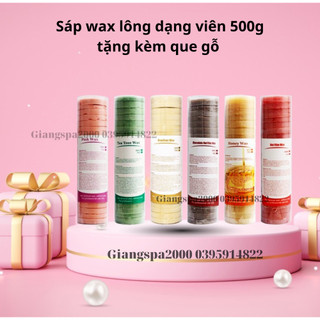 Sáp Khoanh Wax Lông Nóng 500g - Triệt siêu bám, triệt được cả lông mỏng như ria mép