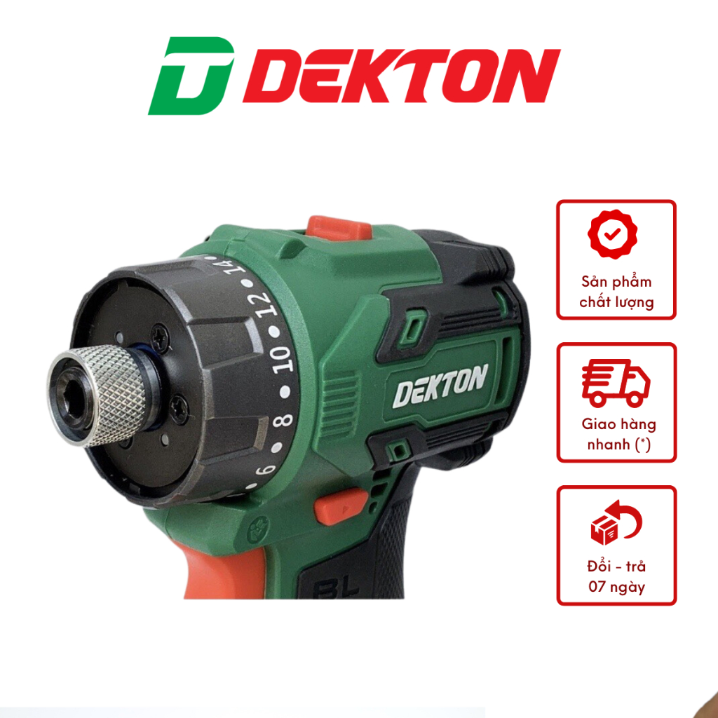 Thân Máy Vít Cấp Trượt Dekton 55Nm / Dòng Compact / M21-VT55NCP / Motor Brushless / Chân Pin Phổ Thông
