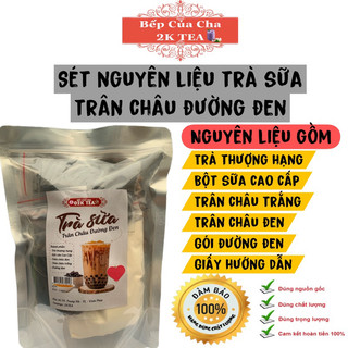 Sét Nguyên Liệu Trà Sữa Trân Châu Đường Đen