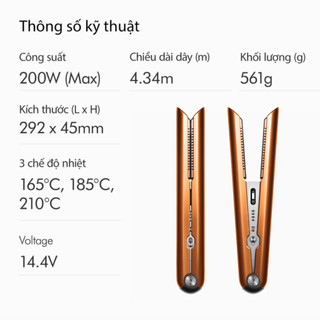 [Mã ELDYSON2A giảm 7% đơn 11TR] Máy duỗi tóc Dyson Corrale ™ (Vàng đồng/xám trắng)