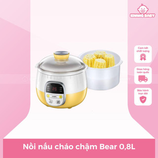 Nồi nấu cháo chậm bear 0,8l - shop khang baby