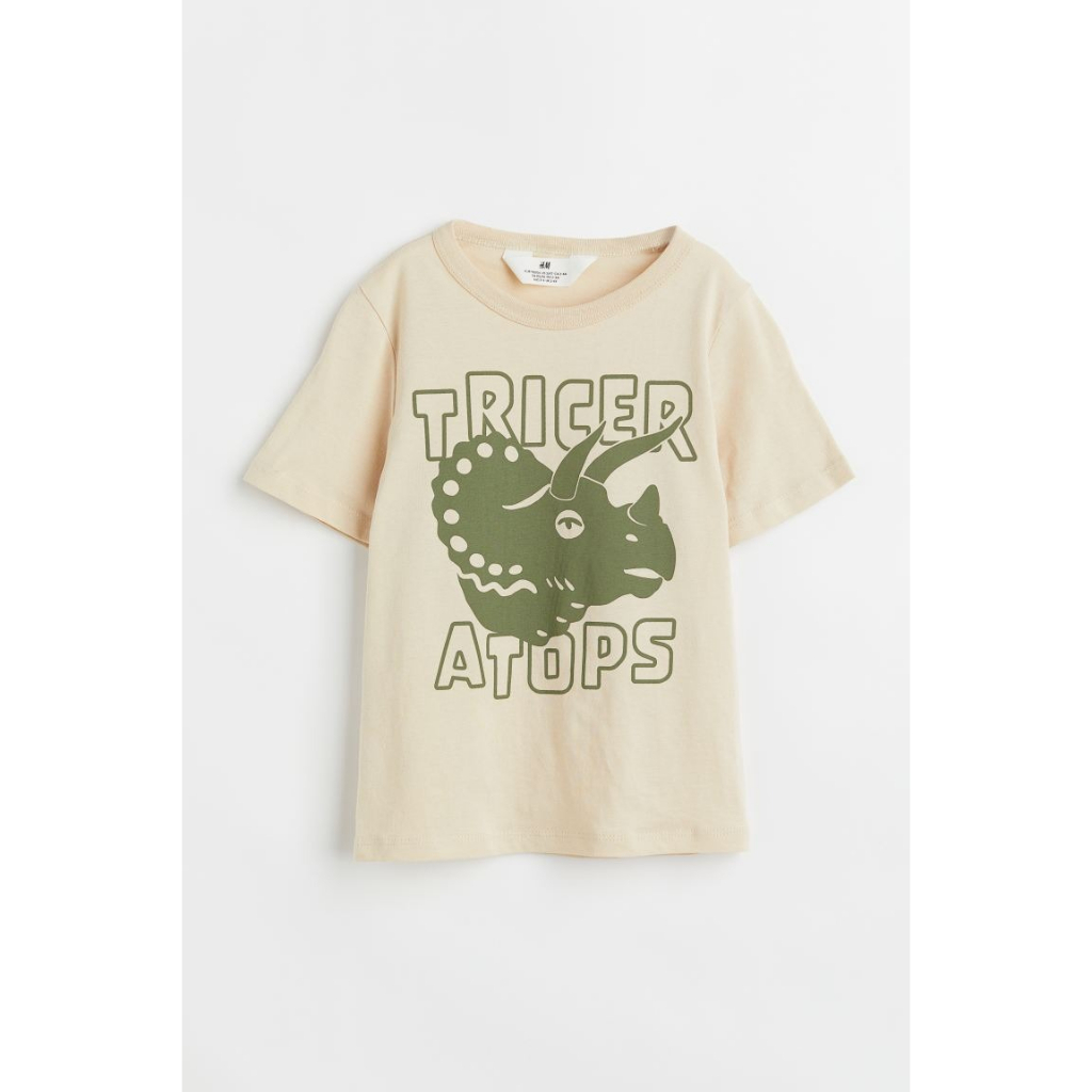 Áo phông ngựa vằn tê giác xám anchor cam HM H&M_hàng chính hãng authentic