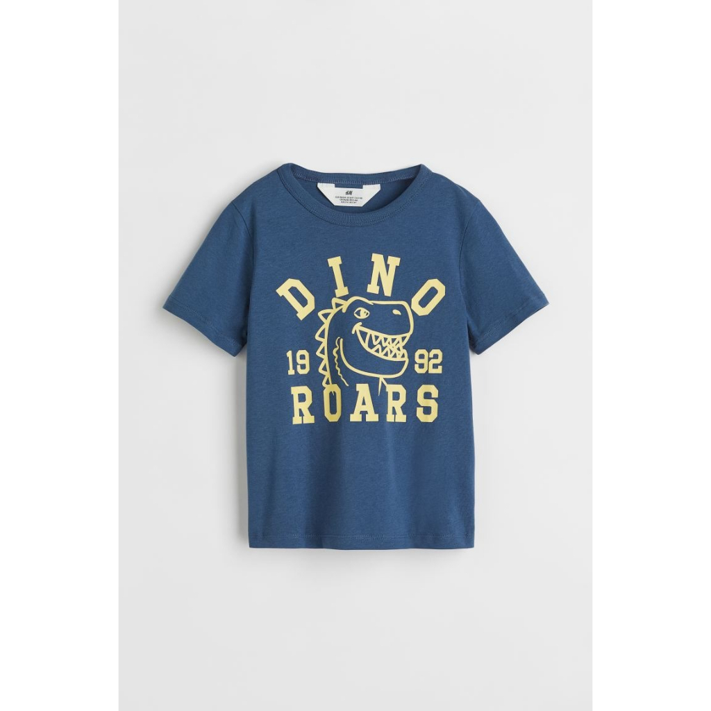 Áo phông ngựa vằn tê giác xám anchor cam HM H&M_hàng chính hãng authentic