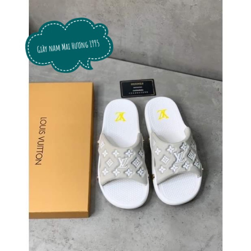 Dép LV quai ngang cao cấp - Dép Lê LV Đế Cao Su Cao Cấp