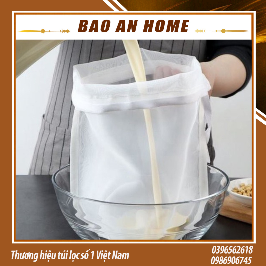 Túi lọc đa năng lọc sữa hạt, lọc thực phẩm siêu mịn nhiều kích thước - BAOANHOME
