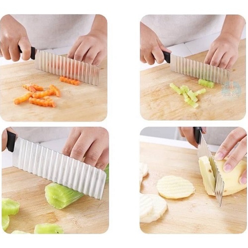[Loại 1 Kiwi] Dao Lượn Sóng Chất Liệu Thép Không Gỉ Cắt Tỉa Tạo Hình Rau Củ Quả Món Ăn Đẹp Mắt