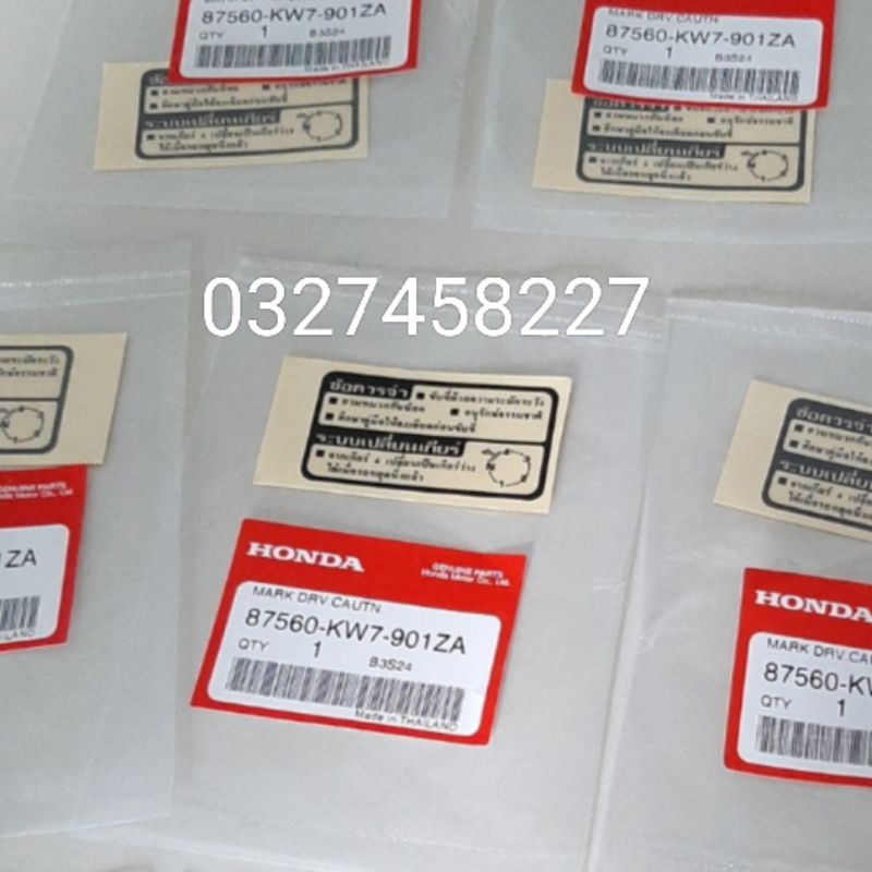 Tem thông số dán bững yếm xe DREAM thái zin Honda